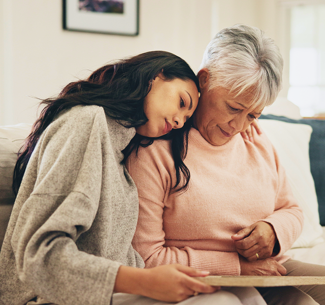 a daughter with her mother