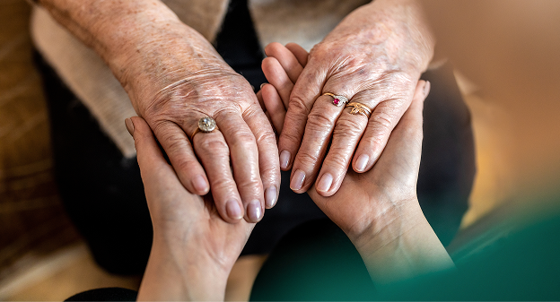 two hands touching